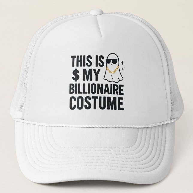 Gorra De Camionero Halloween Fantasma Multimillonario Viral 2025 (Anverso)
