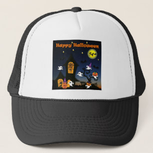 Gorra De Camionero Halloween feliz casa embrujada
