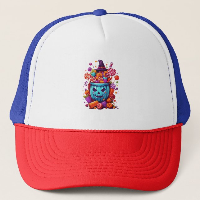 Gorra De Camionero Halloween gracioso  (Anverso)