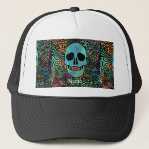 Gorra De Camionero Halloween Hippie Skull Thunder_Cove