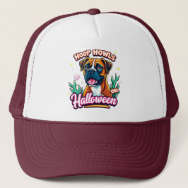 Gorra De Camionero Halloween Hoop Howls: Pug en el modo de la bestia 