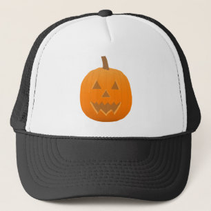 Gorra De Camionero Halloween: Jack-O-Lantern: Calabaza: