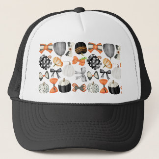 Gorra De Camionero Halloween otoño arco acuarela patrón calabaza