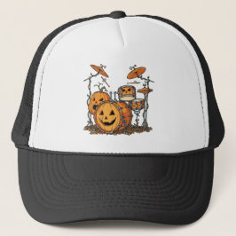 Gorra De Camionero Halloween Pumpkin Drum Set