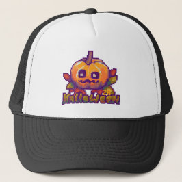 Gorra De Camionero Halloween pumpkin pixel art