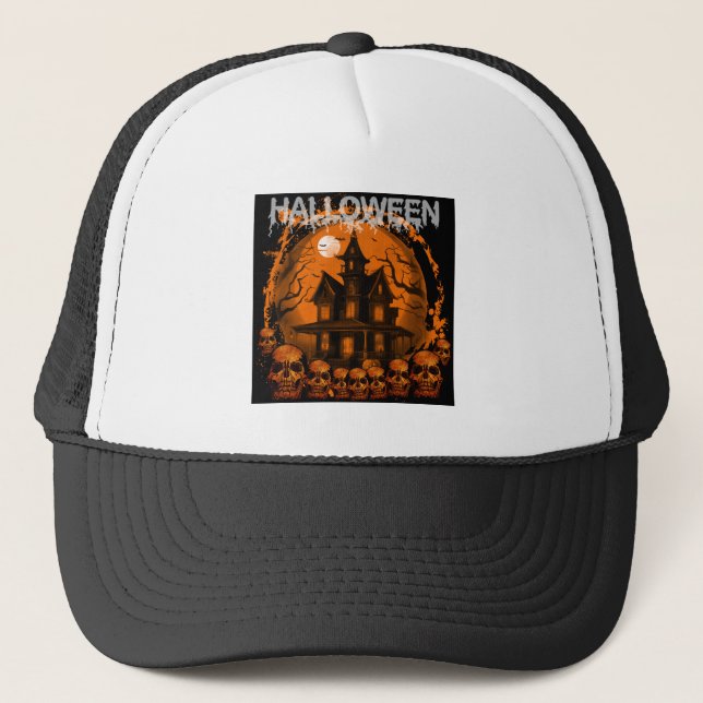 GORRA DE CAMIONERO HALLOWEEN SCARY HAUNTED HOUSE HALLLS (Anverso)