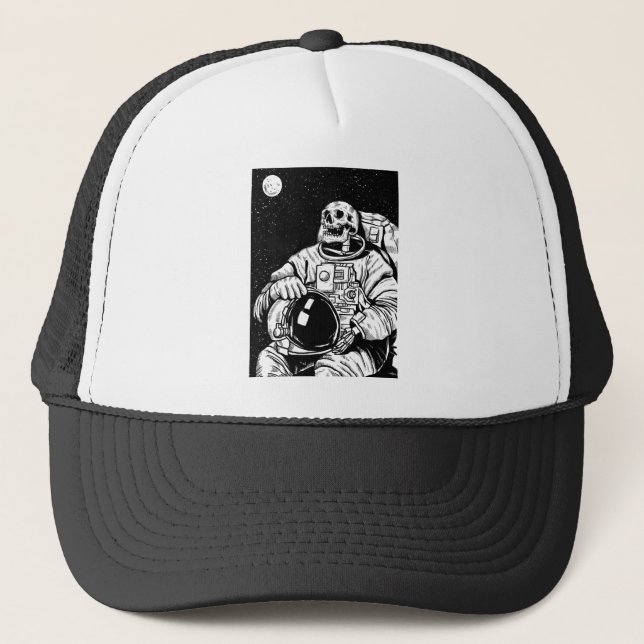 Gorra De Camionero halloween skeleton astronaut (Anverso)