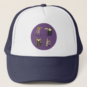Gorra De Camionero Halloween Skeleton Dracula Mummy Grim Reaper