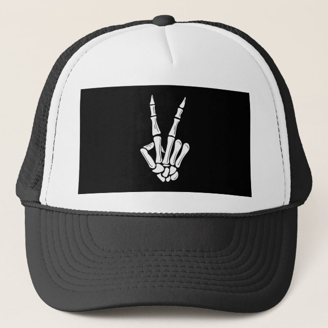Gorra De Camionero Halloween Skeleton Hand (Anverso)