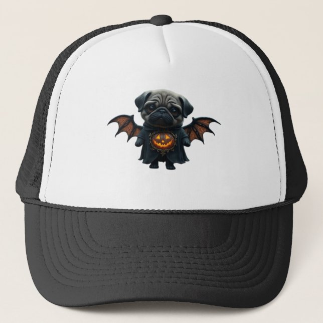 Gorra De Camionero Halloween Spooky Pug Classic T-Shirt (Anverso)
