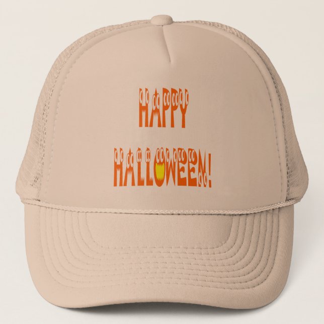 Gorra De Camionero Halloween Squash Text (Anverso)