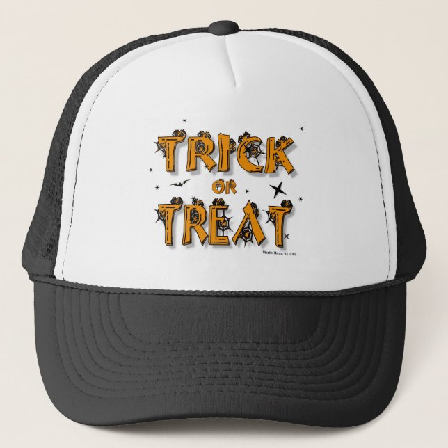 Gorra De Camionero Halloween - Trick o Trek - Gorra/Cap (Anverso)