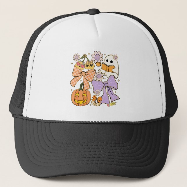 Gorra De Camionero Halloween, un profesor fantasmal (Anverso)