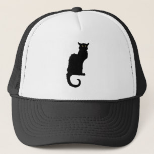 Gorra De Camionero Halloween vintage, espeluznante gato negro de esti