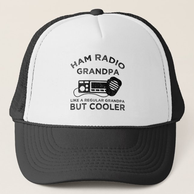 Gorra De Camionero Ham Radio Grandpa gusta del abuelo normal pero más (Anverso)