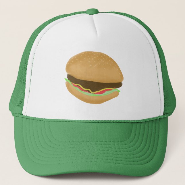 Gorra De Camionero Hamburguesa Cheeseburger Burger Art (Anverso)