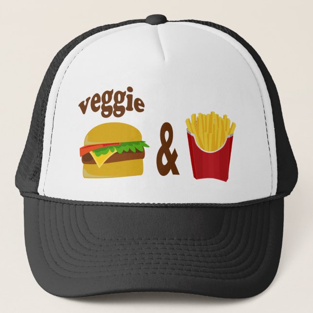 Gorra De Camionero Hamburguesa de verduras y frijoles (Anverso)
