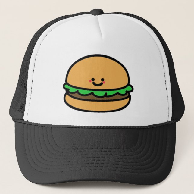 Gorra De Camionero Hamburguesa feliz (Anverso)