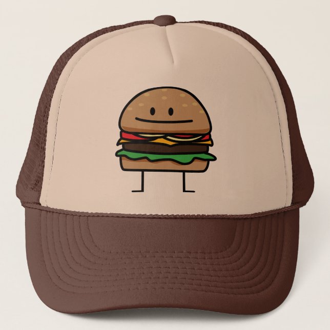 Gorra De Camionero Hamburguesa feliz (Anverso)