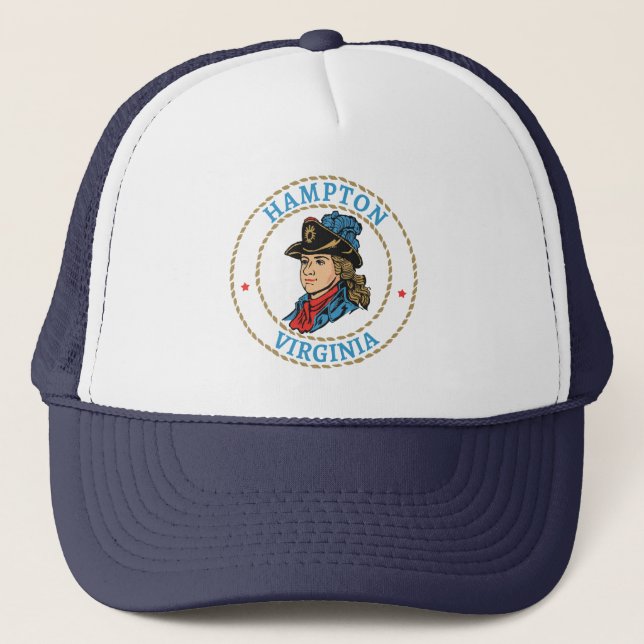 Gorra De Camionero Hampton Virginia Colonial (Anverso)