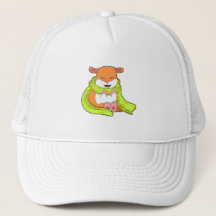 Gorra De Camionero Hámster con bufanda