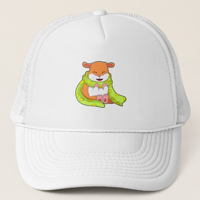 Gorra De Camionero Hámster con bufanda (Anverso)