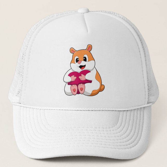 Gorra De Camionero Hámster con corazón (Anverso)