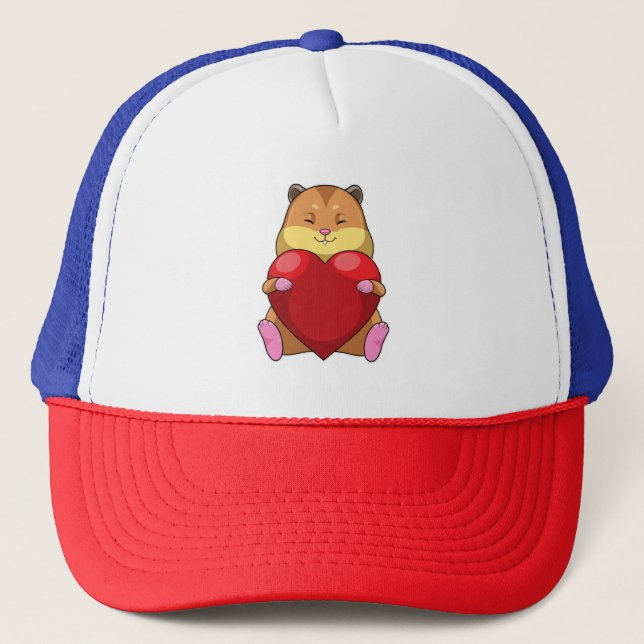 Gorra De Camionero Hámster con corazón (Anverso)