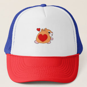 Gorra De Camionero Hámster con corazón