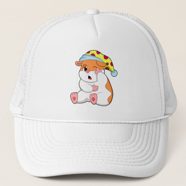 Gorra De Camionero Hámster con Sleeping with Sleepyhead (Anverso)