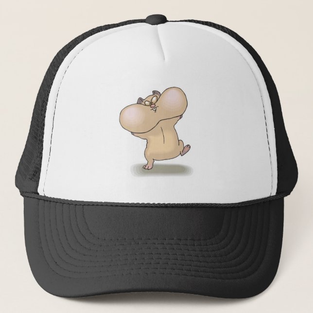 Gorra De Camionero hámster de las mejillas chubby graciosas (Anverso)