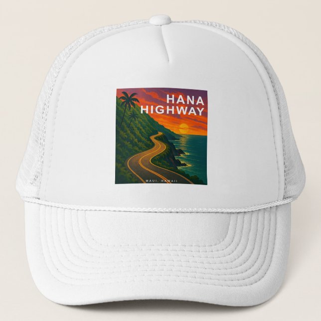 Gorra De Camionero Hana Highway Maui Hawaii Sunset (Anverso)