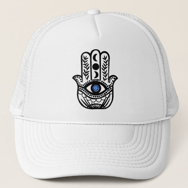 Gorra De Camionero Hand of Hamsa Fatima Evil Eye (Anverso)