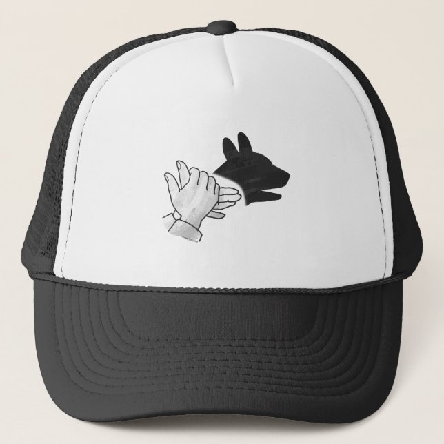 Gorra De Camionero Hand Silhouette Dog (Anverso)