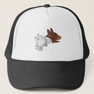 Gorra De Camionero Hand Silhouette Dog Brown