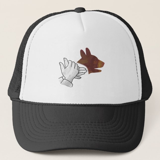 Gorra De Camionero Hand Silhouette Dog Brown (Anverso)