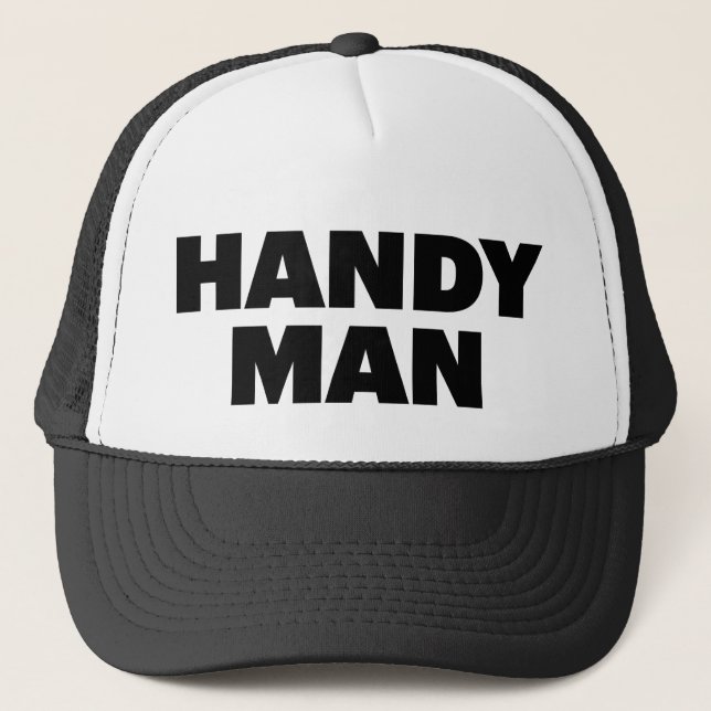 Gorra De Camionero HANDY MAN divertido lema camionero (Anverso)