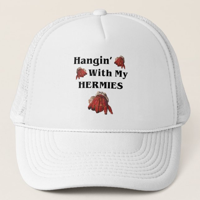 Gorra De Camionero Hangin Con Mis Hermias Divertido Hermit Crab Lover (Anverso)