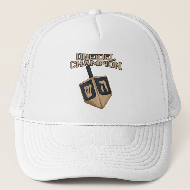 Gorra De Camionero Hanukkah Dreidel campeón de vacaciones abuelo (Anverso)