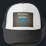 Gorra De Camionero hanukkah feliz negro<br><div class="desc">"negro feliz hanukkah ", "hanukkah menorah", "feliz hanukkah", channuka, channukah, chanukah, chanukkah, hannuka, hannukah, Hanukkah</div>