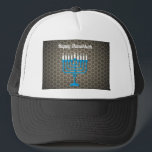 Gorra De Camionero hanukkah feliz negro<br><div class="desc">"negro feliz hanukkah ", "hanukkah menorah",  "feliz hanukkah",  channuka,  channukah,  chanukah,  chanukkah,  hannuka,  hannukah,  Hanukkah</div>