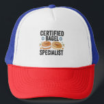 Gorra De Camionero Hanukkah judío, especialista en Bagel certificado<br><div class="desc">hanukkah,  passover,  yiddish,  chanukah,  jewish,  menorah,  judía,  regalo,  cumpleaños,  bagel</div>