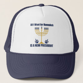 Gorra De Camionero Hanukkah político judío anti Trump
