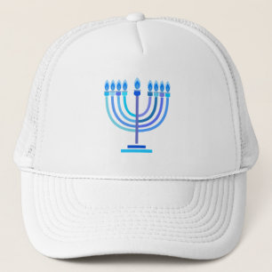 Gorra De Camionero Hanukkiah Feliz feriado judío en Hanukkah Menorah