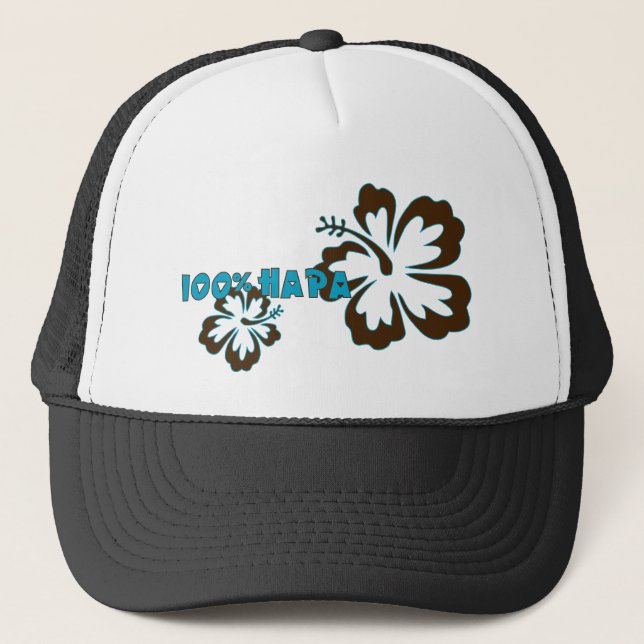 Gorra De Camionero Hapa 100% (con el hibisco) (Anverso)