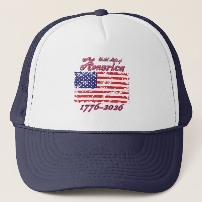Gorra De Camionero Happy Birthday America 250th (Anverso)