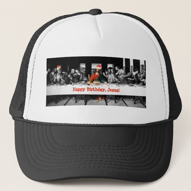 Gorra De Camionero Happy Birthday, Jesus! Funny Christmas (Anverso)
