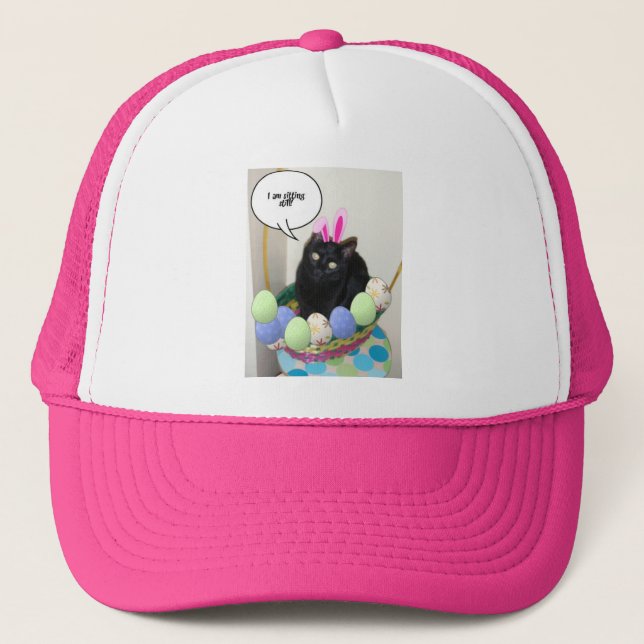 Gorra De Camionero Happy Easter Kitty (Anverso)