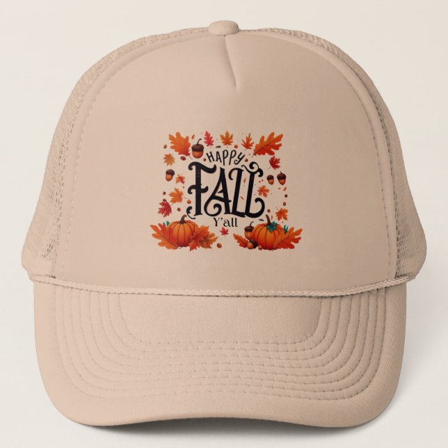 Gorra De Camionero Happy Fall Y'all (Anverso)
