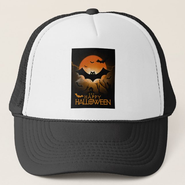 Gorra De Camionero Happy Halloween (Anverso)